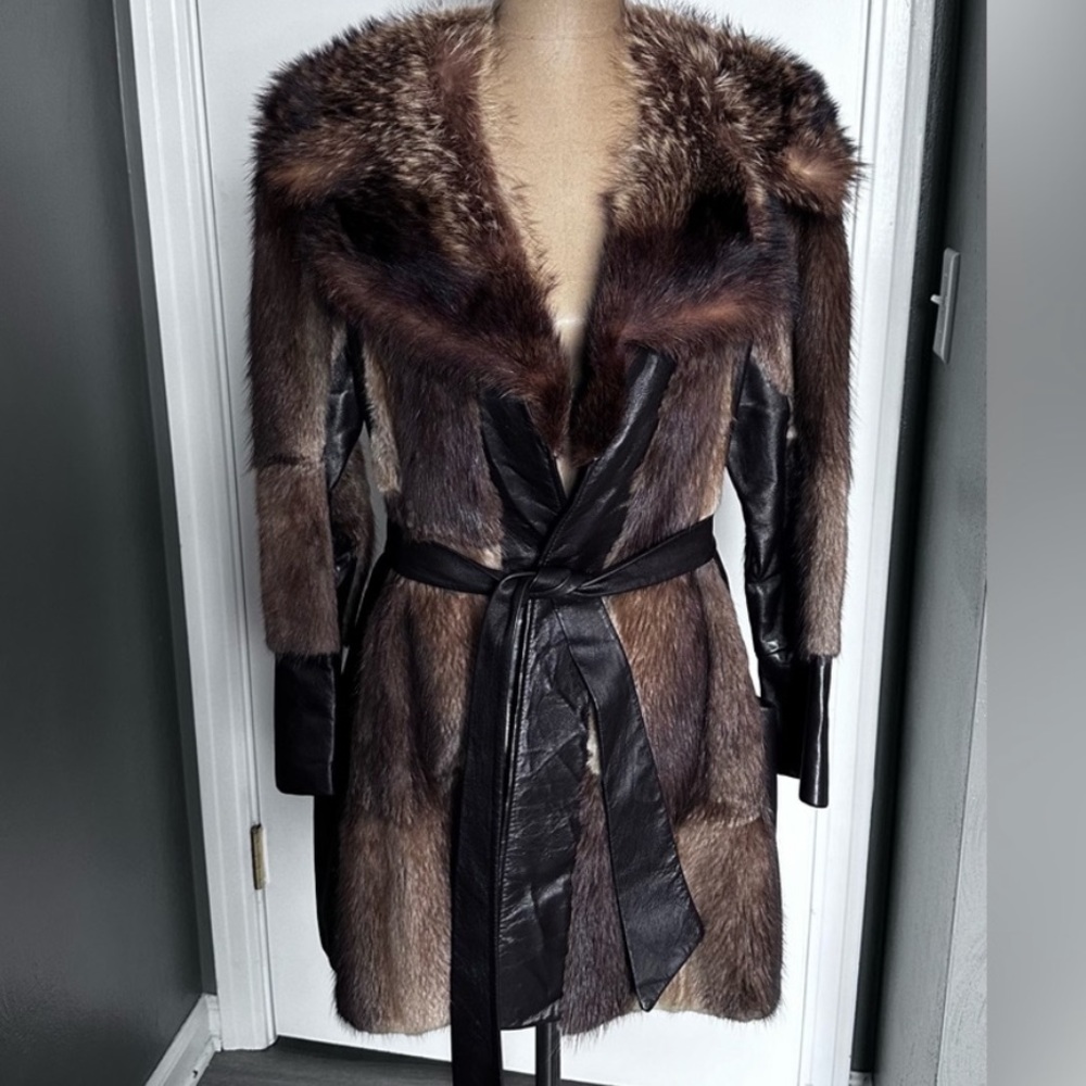 Beautiful rabbit fur coat